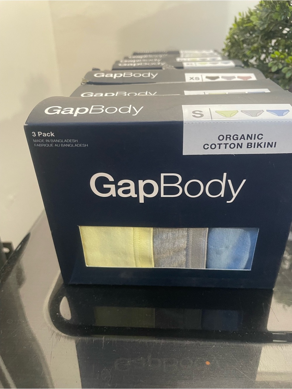 GAP Organic Cotton Bikini 3-Pack - Yellow, Gray, Blue
